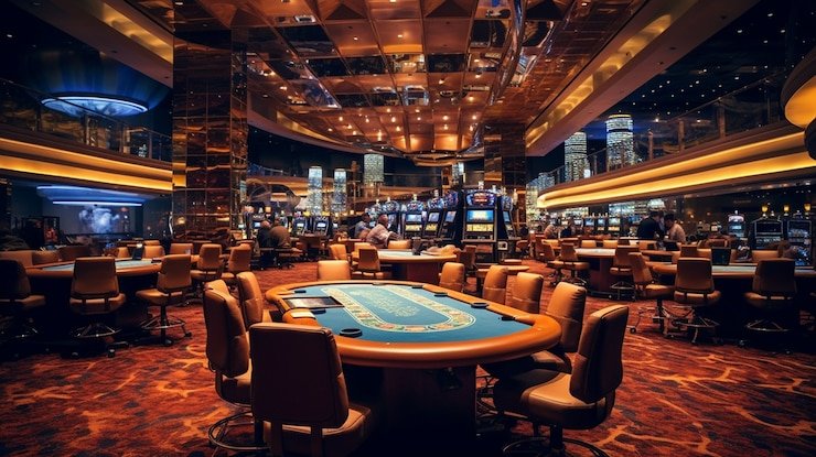 Meja blackjack Asia Gaming dengan dealer profesional